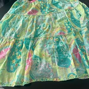 Lilly Pulitzer Pastel Green Floral Tiered Skirt